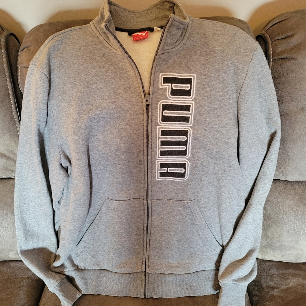 Puma Gray Zip-Up Hoodie